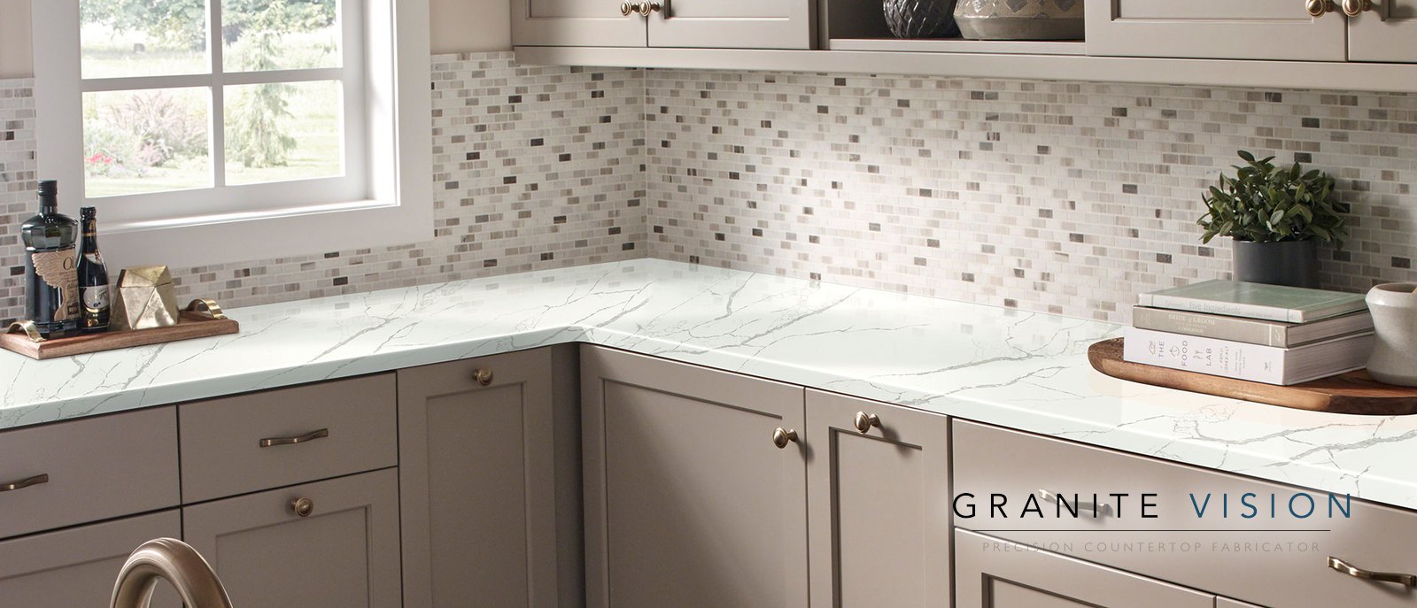 Calacatta Laza Quartz in a kitchen