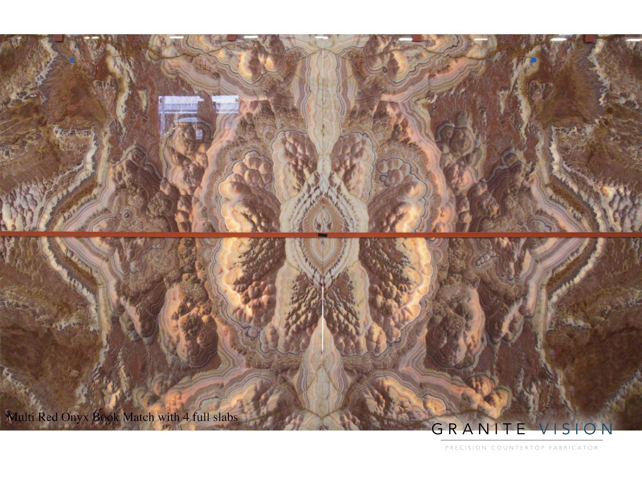 Multi Red Onyx full slab
