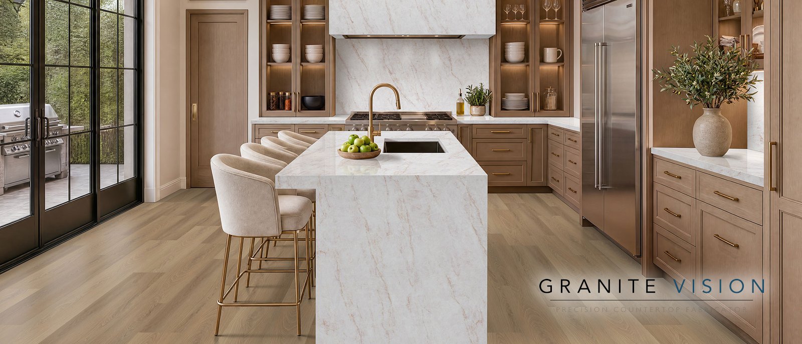 VelaTaj Quartz in a kitchen